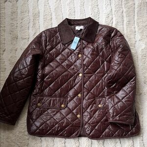 LOFT Quilted Dark Brown barn Jacket